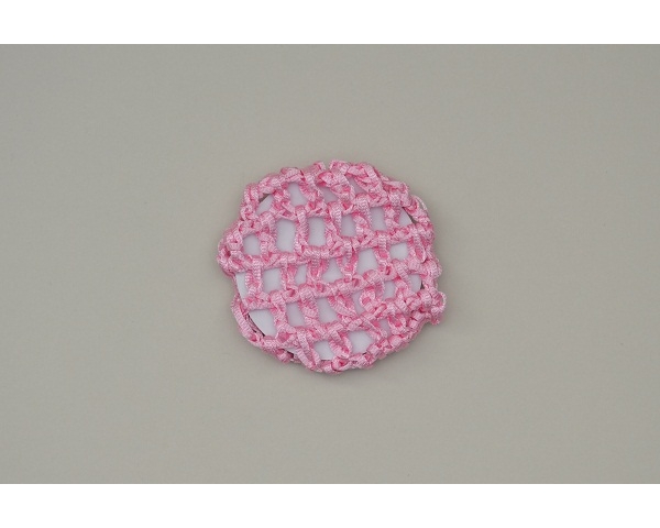 Small pink crochet bun net. Ideal for dancers. Approx 7cm