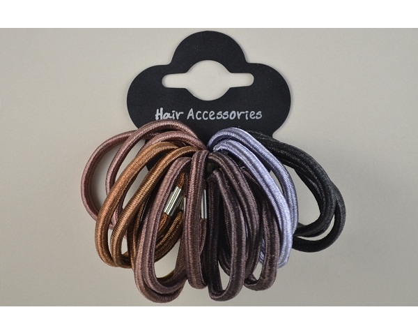 18 silky elastics. Colours as shown