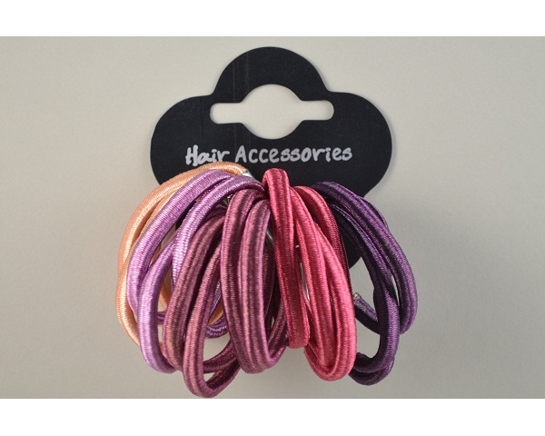 18 silky elastics. Colours as shown