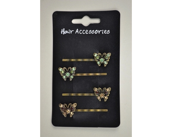 4 butterfly grips in 2 colours per card. In blue & purple & green & brown