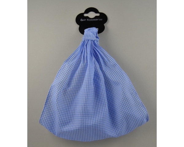 Gingham bandeaux. Packed assorted green, purple, blue, red & pink