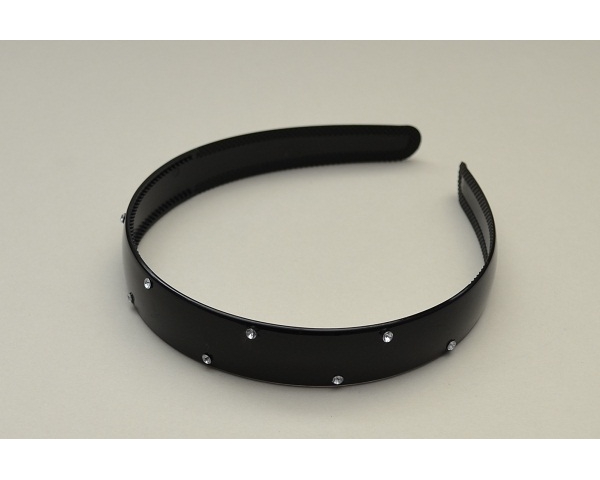 Black alice band with diamante stone detail