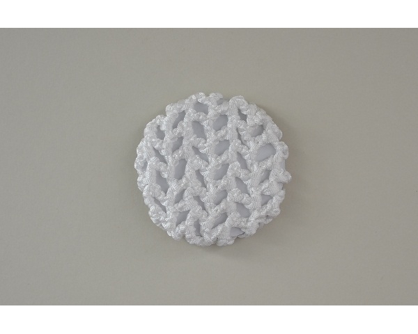 Small white crochet bun net, Approx 7cm