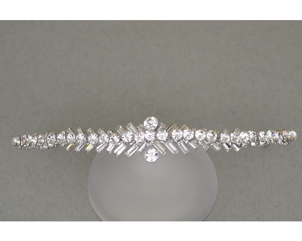 Art deco style crystal stone tiara