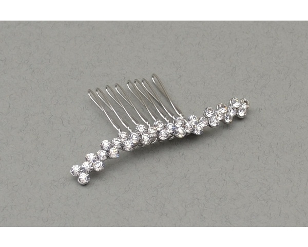 Pretty crystal stone miniature comb