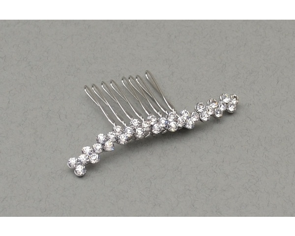 Pretty crystal stone miniature comb