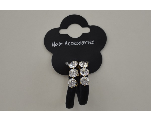 Diamante jewelled black ponio.